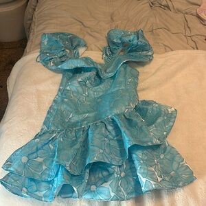 DO + BE “Wren" Ruffled Dress (Blue)